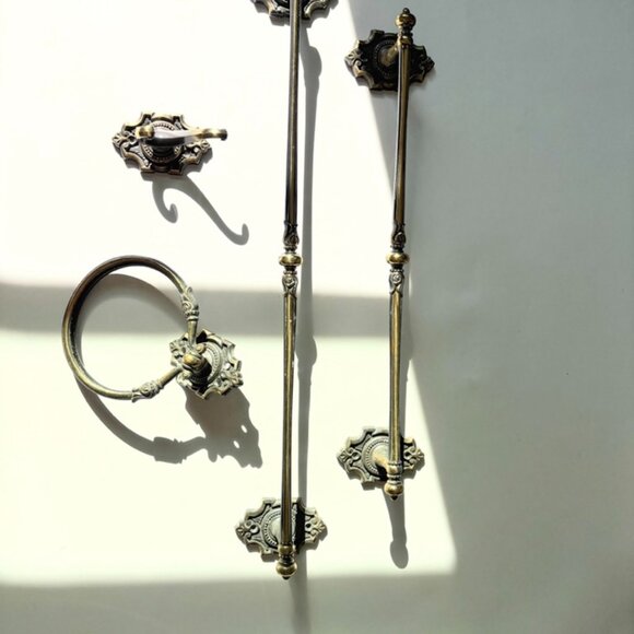 Set of Vintage Ajax Brass Premiere Collection Hardware Set - Picture 2 of 6